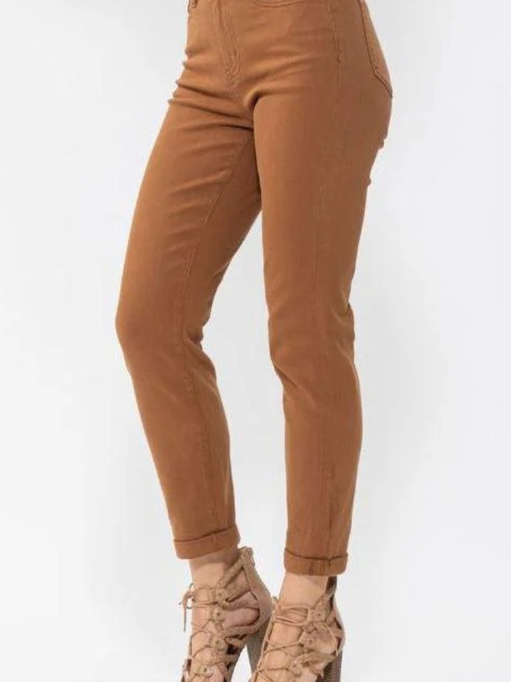Judy Blue High Rise Slim Fit In Woodland Brown, Sz 14w, Style JB88105